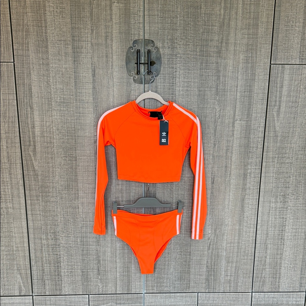 Adidas x Ivy Park Rash‎ Guard Top & Bikini Bottom
